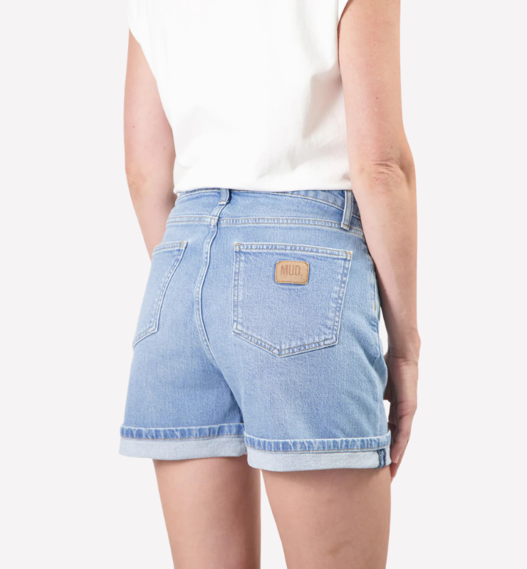 Jeans Corti Relaxed in Denim Vintage riciclato