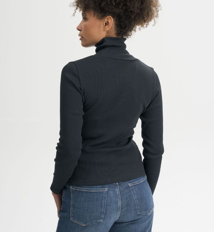 Maglia a collo alto in cotone biologico