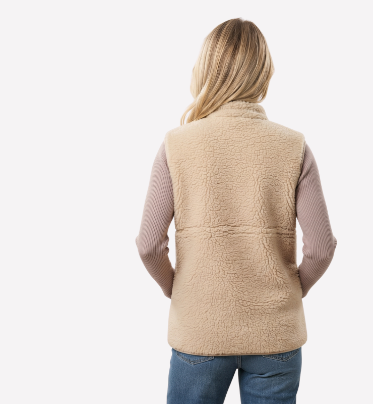 Gilet in pile di Lana Unisex con cerniera