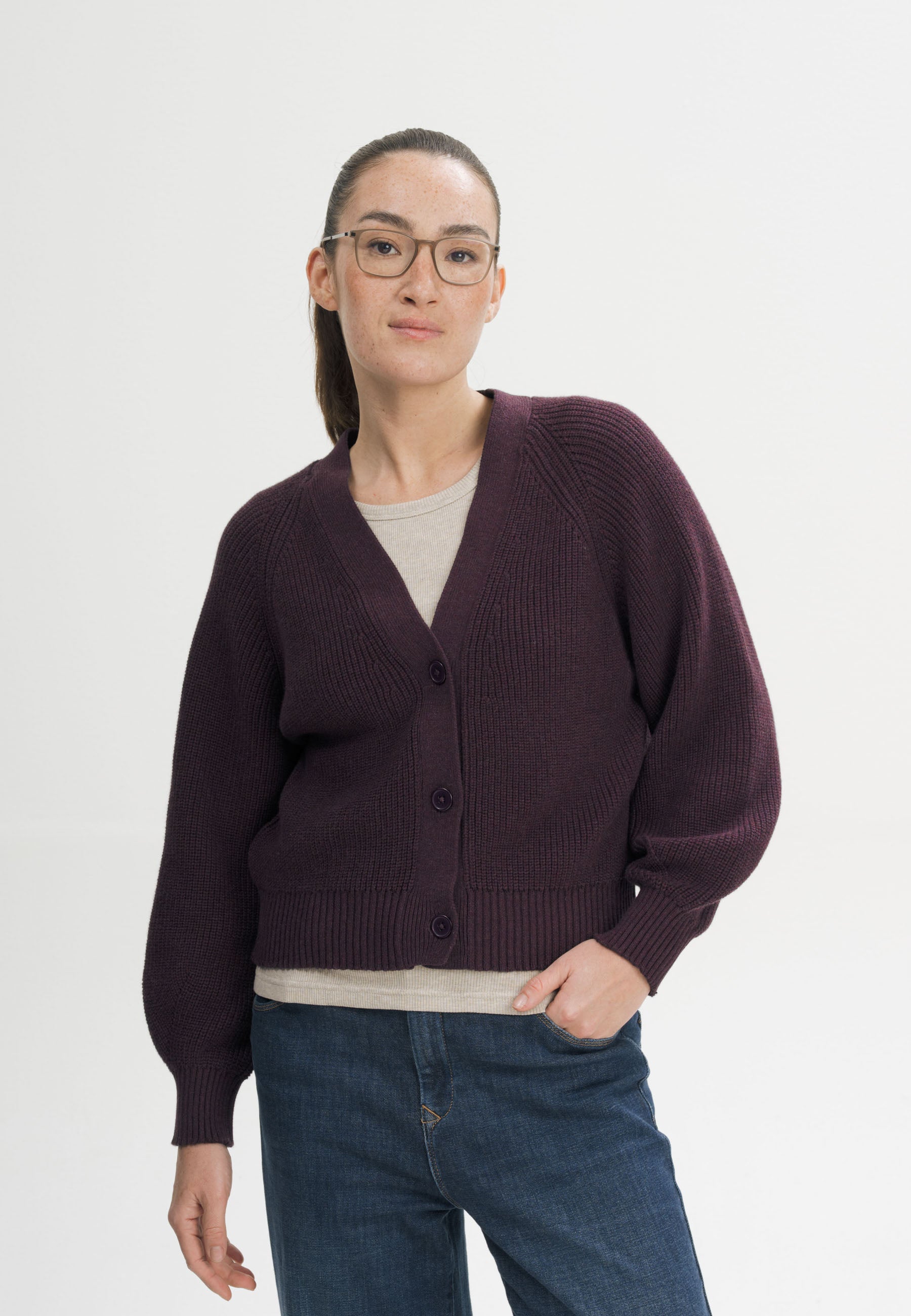 Cardigan in Maglia 100% cotone organico