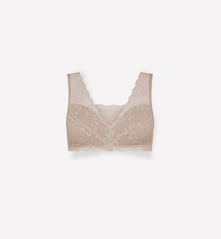 Reggiseno in tessuto naturale e pizzo biodegradabile - CASAGIN