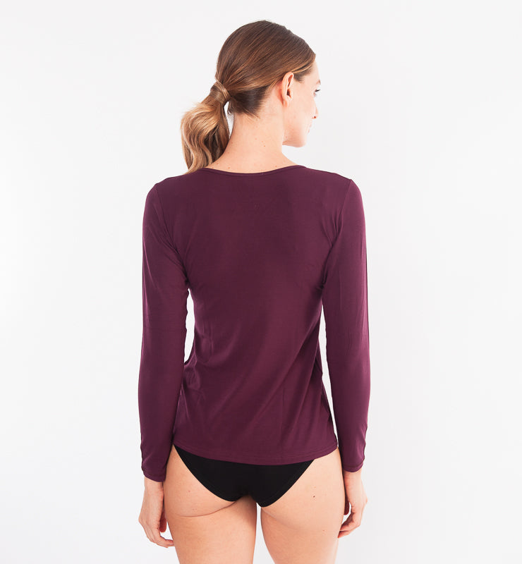 TENCEL™ crew neck long sleeve sweater