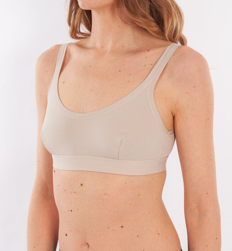 Bralette-BH aus Naturstoff