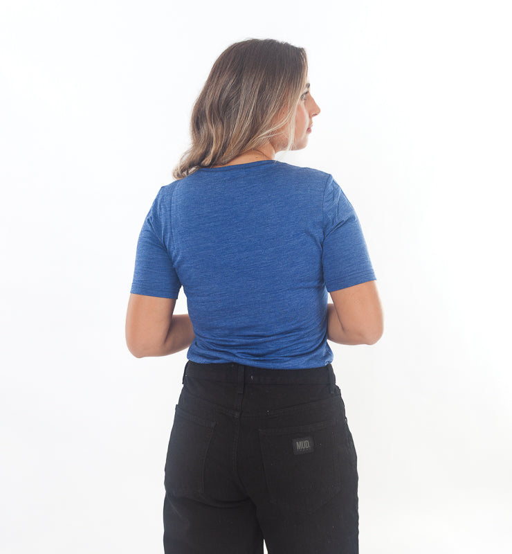 T-shirt Donna in Lana Merino Bio e Seta di Gelso