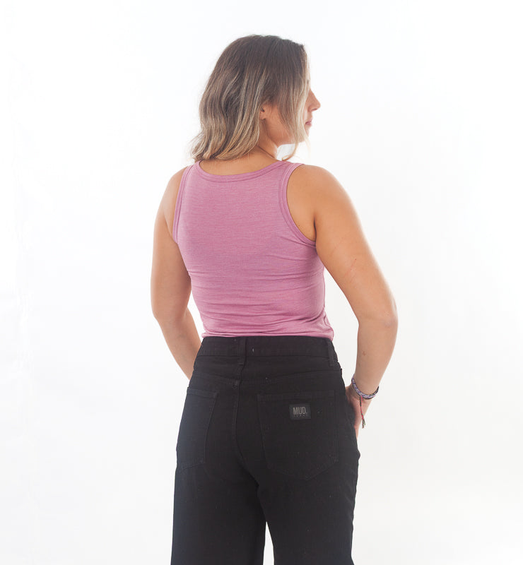 Canotta Donna in Lana Merino Bio e Seta di Gelso