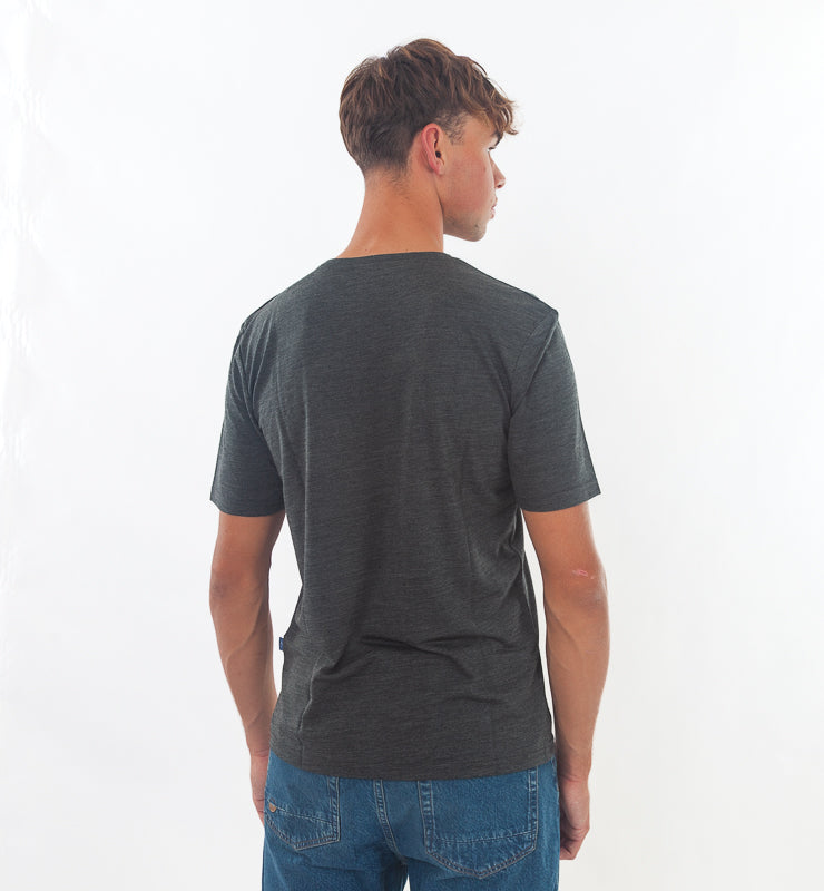 T-shirt Uomo in Lana Merino Bio e Seta di Gelso
