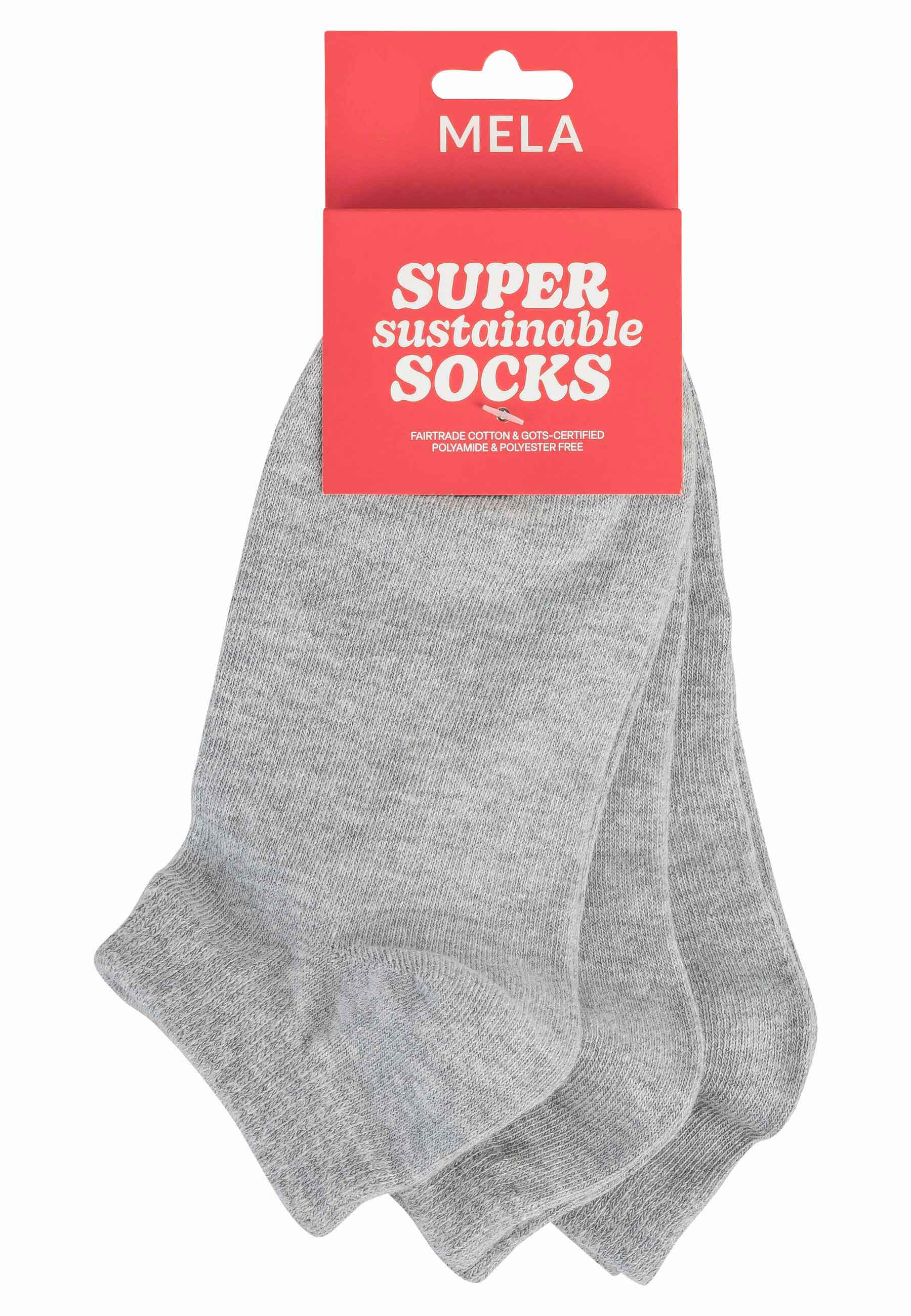 3 Pack Calzini sneaker in Cotone Biologico Fairtrade