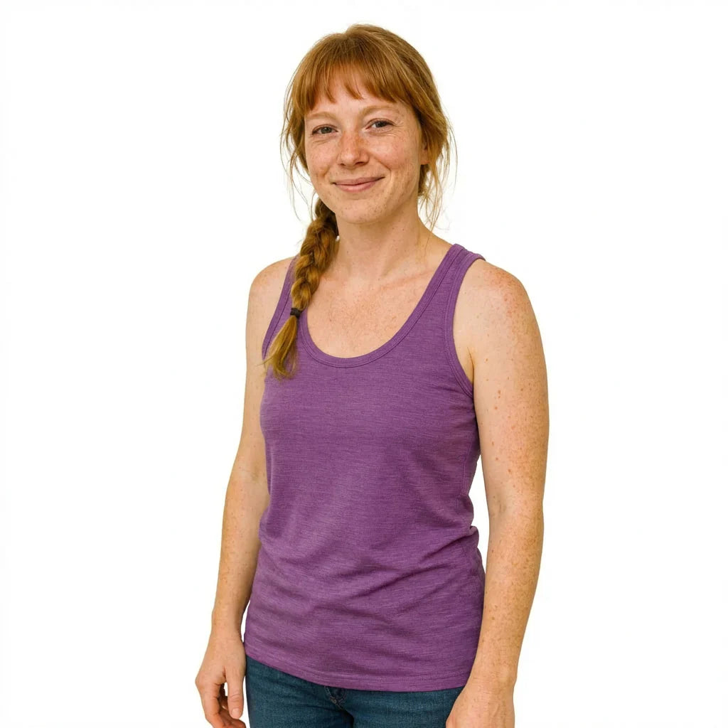 Canotta Donna in Lana Merino Bio e Seta di Gelso