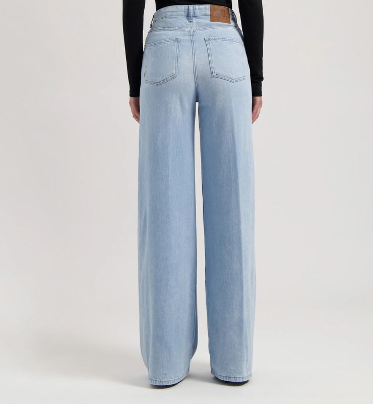 Jeans Donna vita alta extra morbidi  in Lino Cotone Bio e riciclato