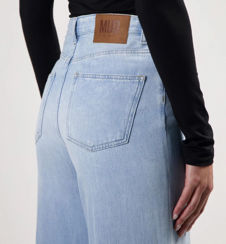 Jeans Donna vita alta extra morbidi  in Lino Cotone Bio e riciclato