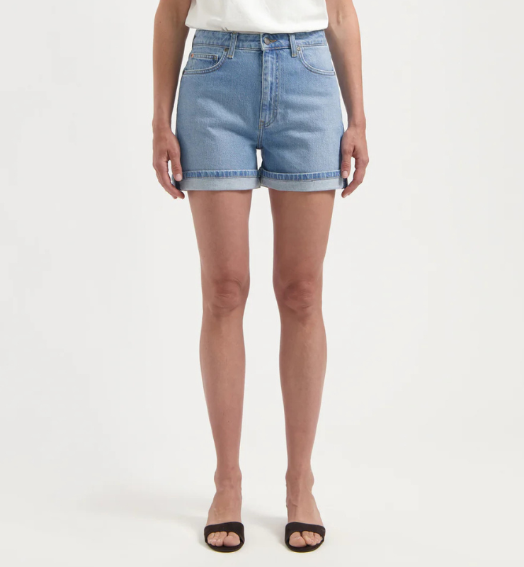 Jeans Corti Relaxed in Denim Vintage riciclato
