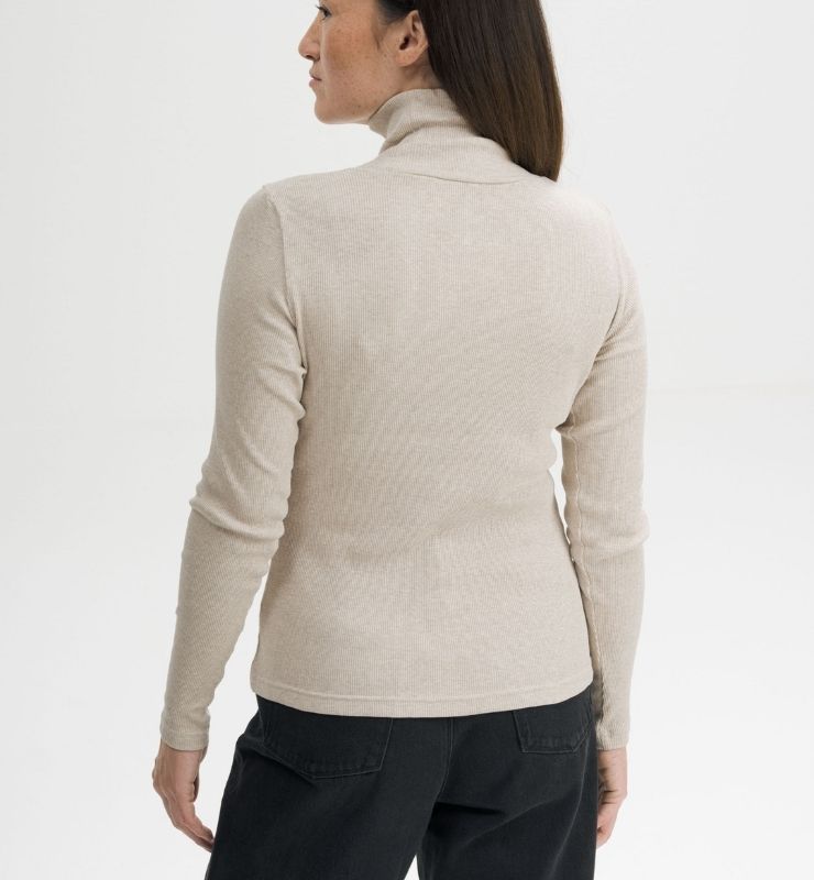 Maglia a collo alto in cotone biologico
