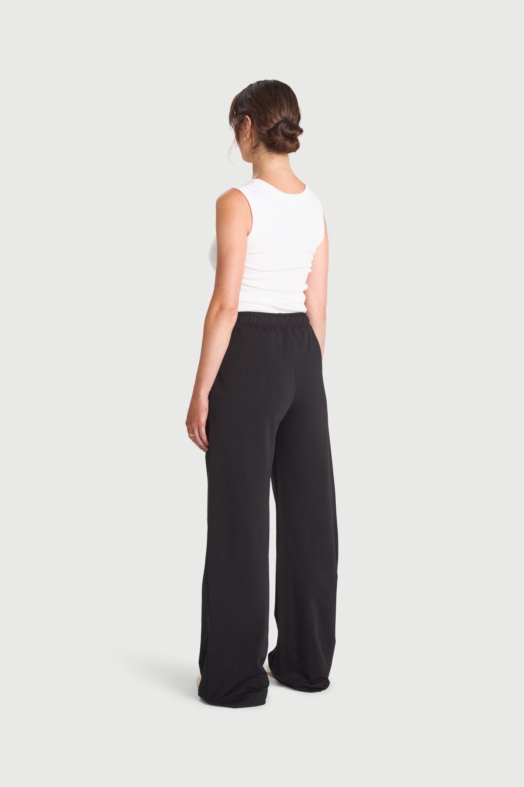 Pantaloni palazzo felpa in Cotone Biologico