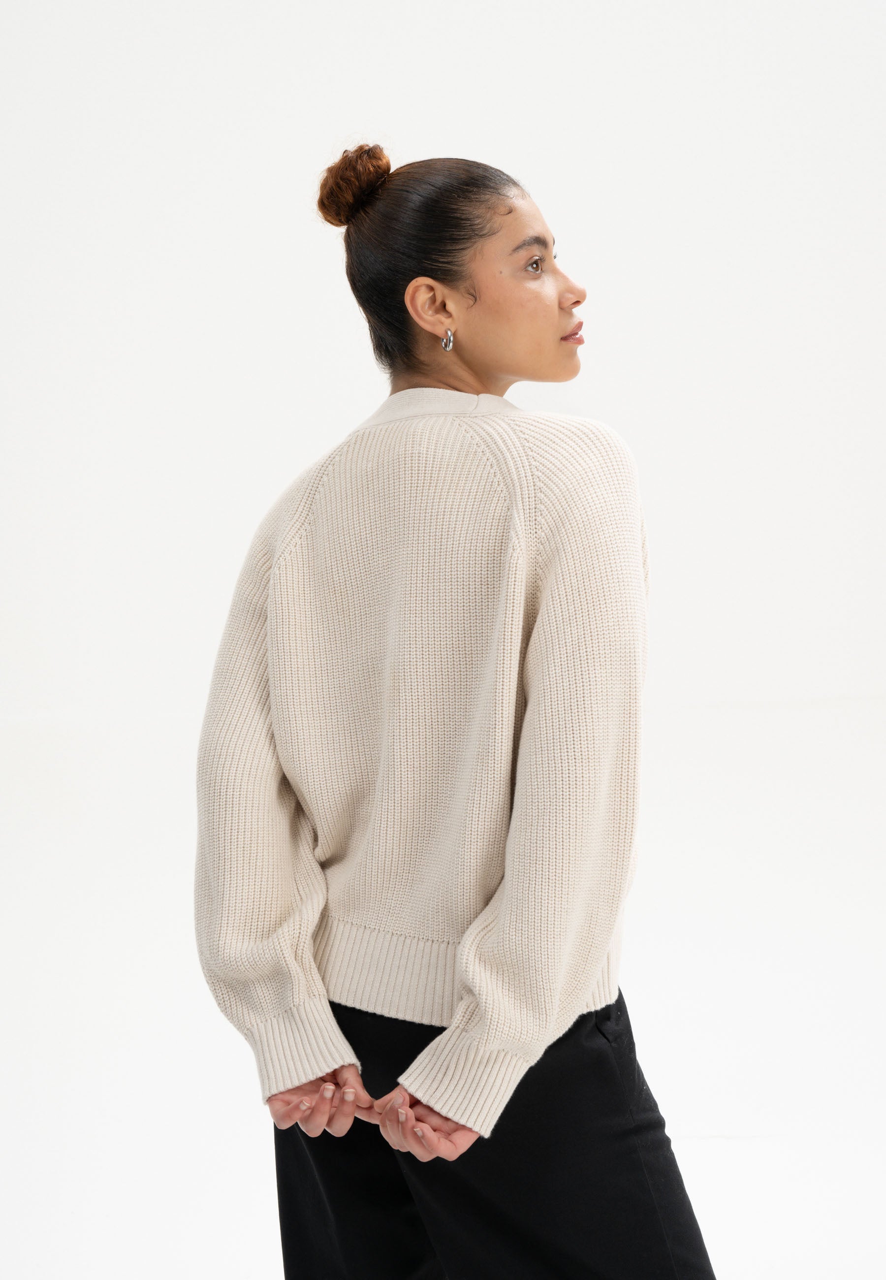 Cardigan in Maglia 100% cotone organico