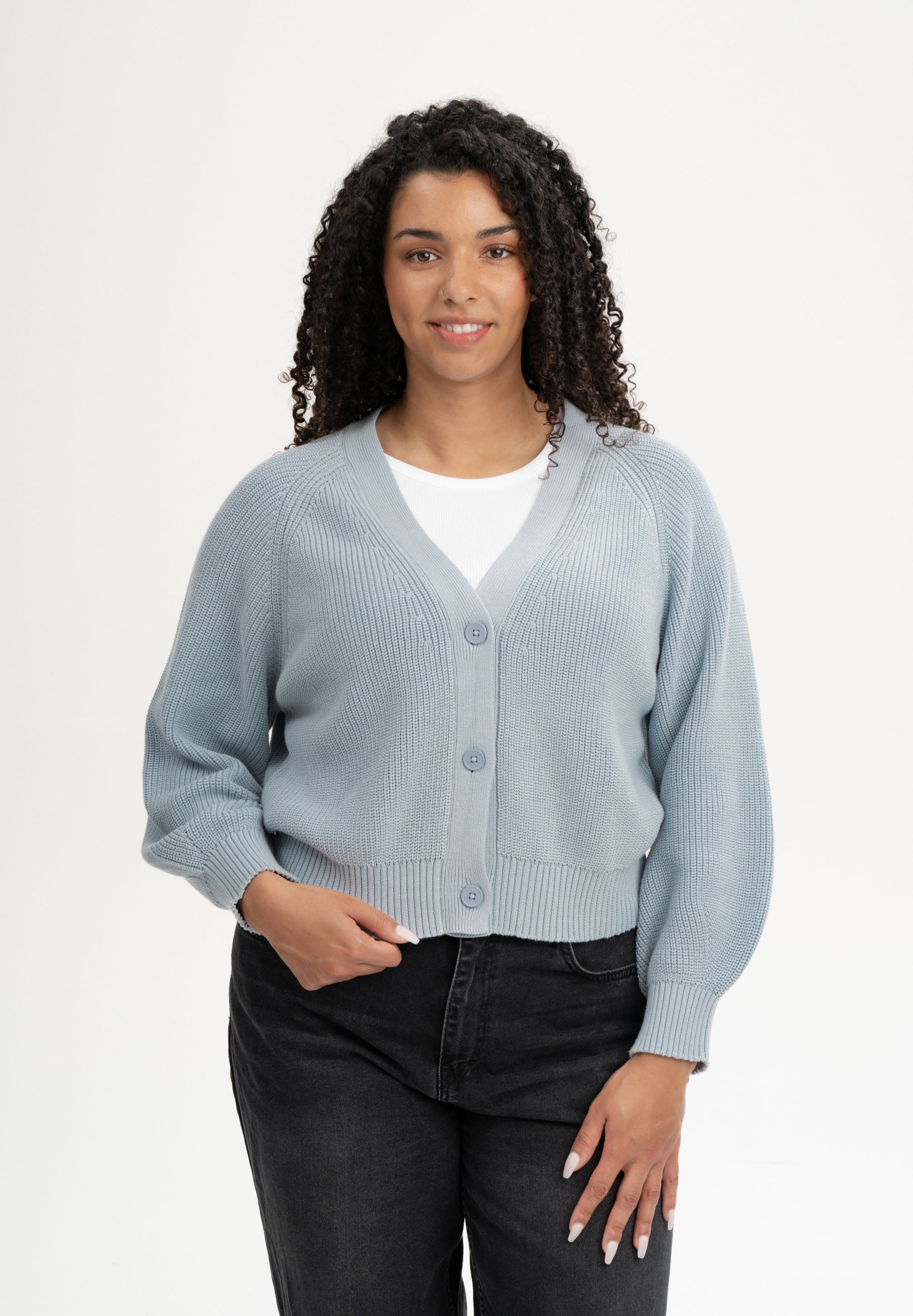Cardigan in Maglia 100% cotone organico
