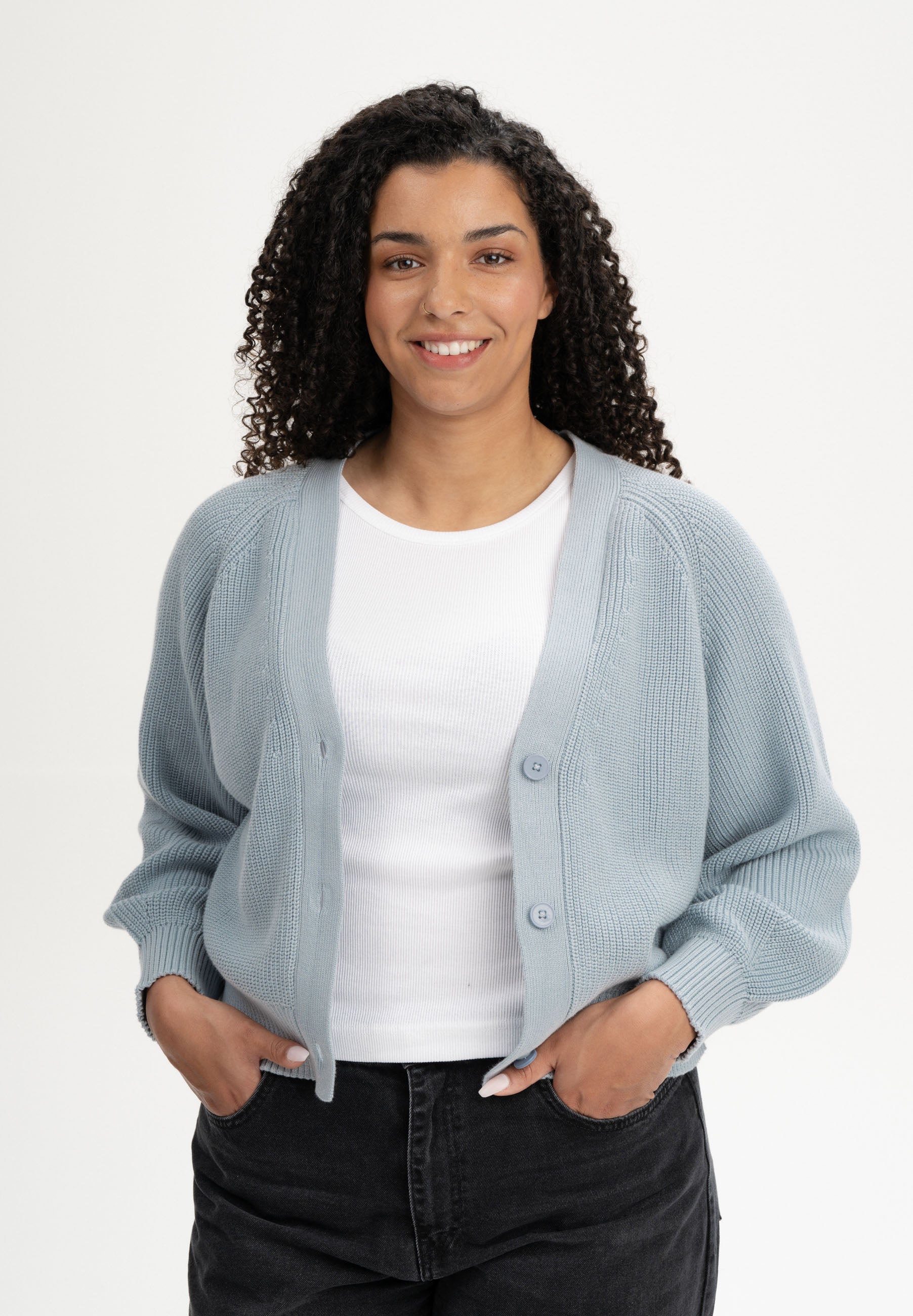Cardigan in Maglia 100% cotone organico