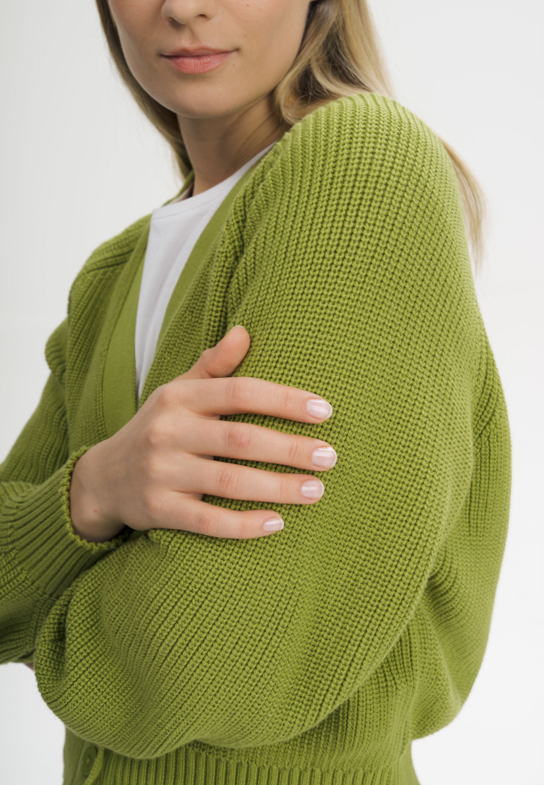 Cardigan in Maglia 100% cotone organico
