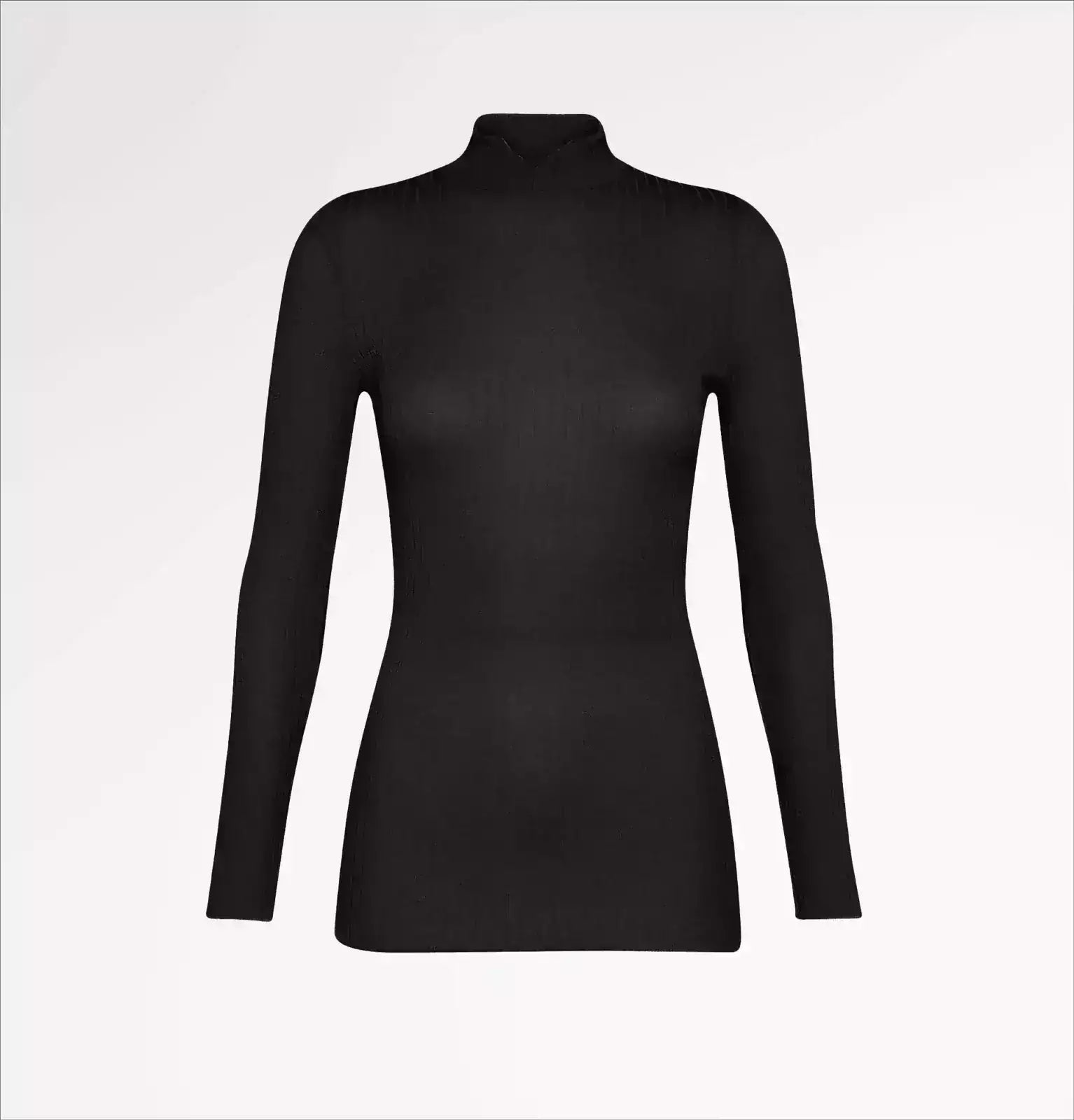 Lupetto scollo a V in TENCEL™ cashmere costina a manica lunga - CASAGIN