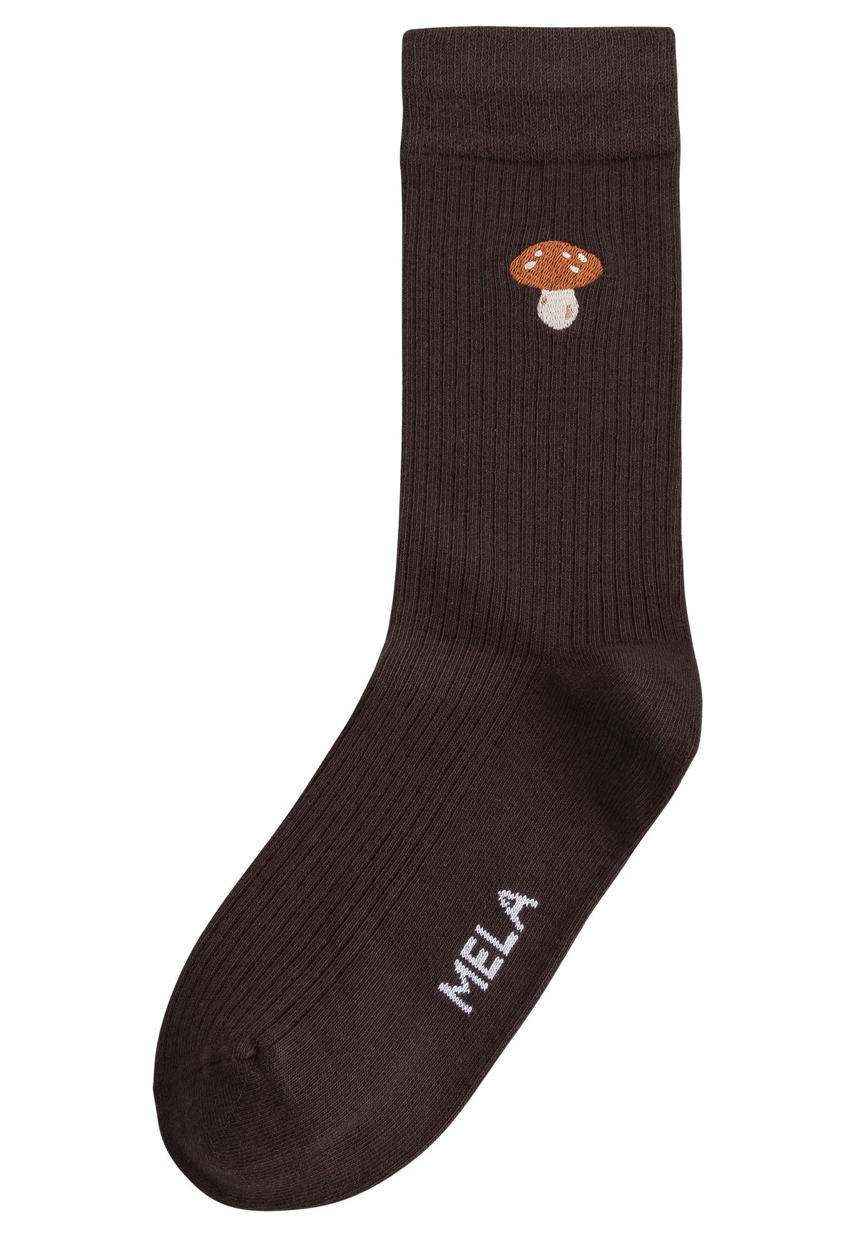 GOTS organic cotton mid-calf embroidered socks