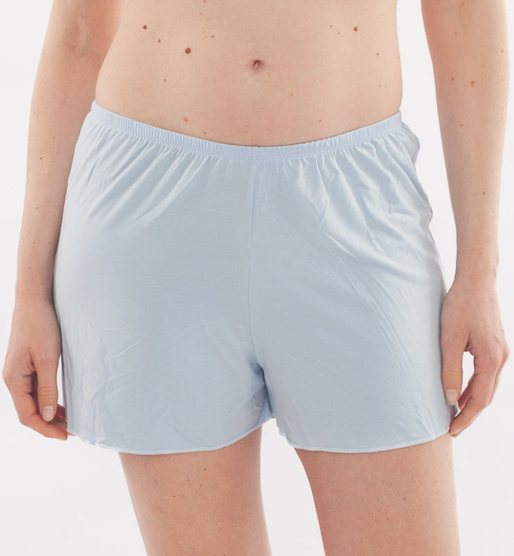 Pantalone pigiama corto in tessuto naturale