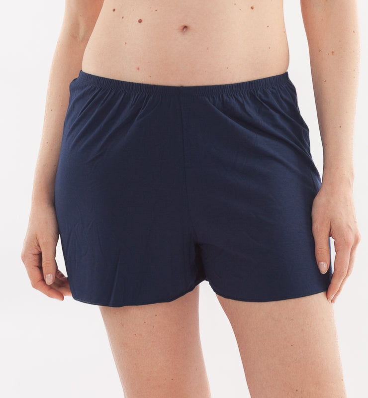 Pantalone pigiama corto in tessuto naturale