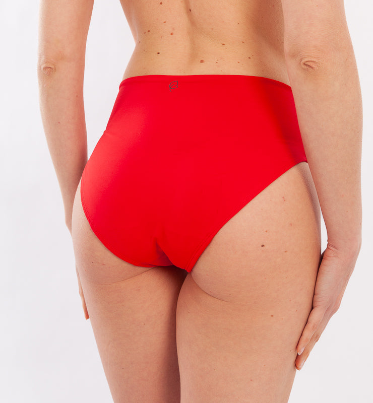 Menstruations-Bikinislip mit hohem Bund aus recyceltem Stoff