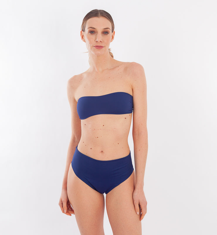 Menstruations-Bikinislip mit hohem Bund aus recyceltem Stoff