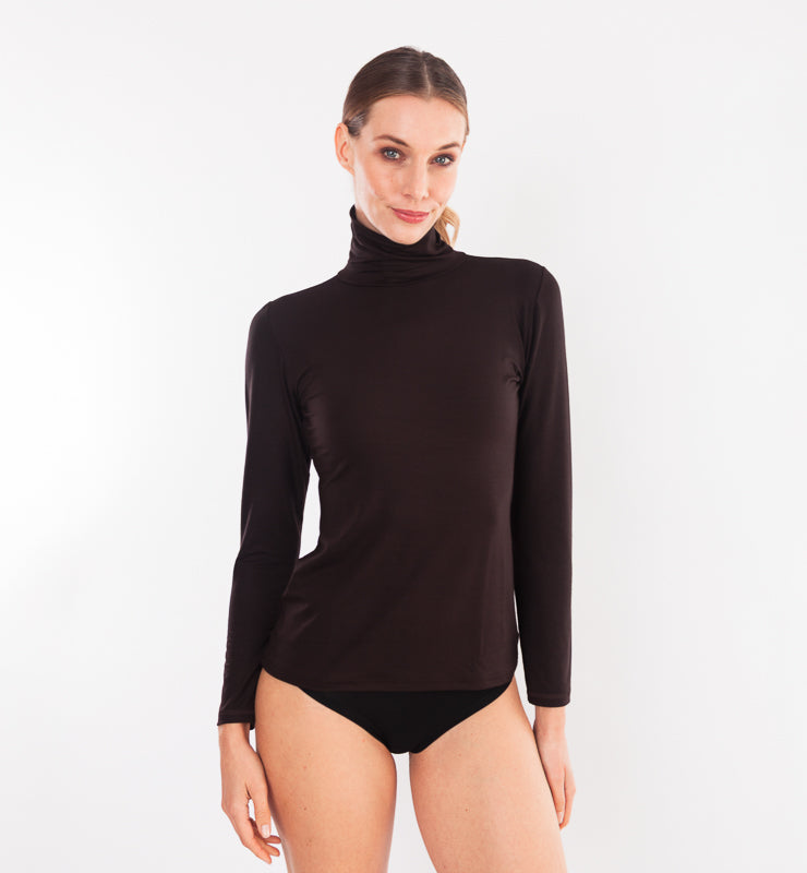 Langärmliger Rollkragenpullover aus TENCEL™
