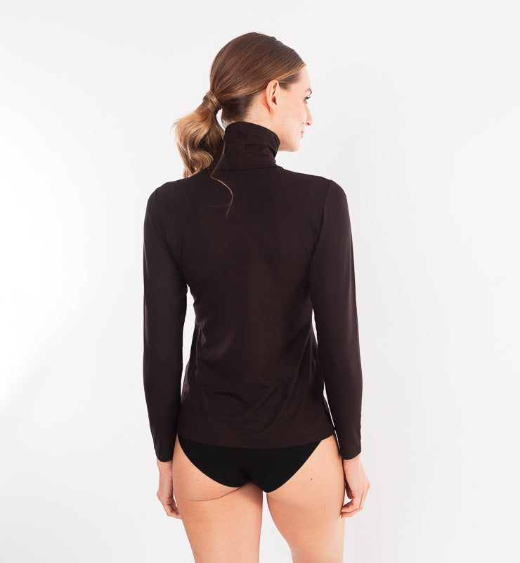 Langärmliger Rollkragenpullover aus TENCEL™