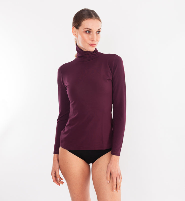 Langärmliger Rollkragenpullover aus TENCEL™