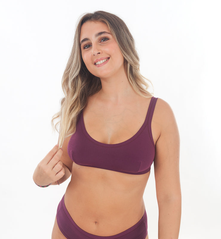 Reggiseno bralette in tessuto naturale