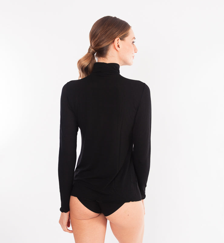 Langärmliger Rollkragenpullover aus TENCEL™-Kaschmir