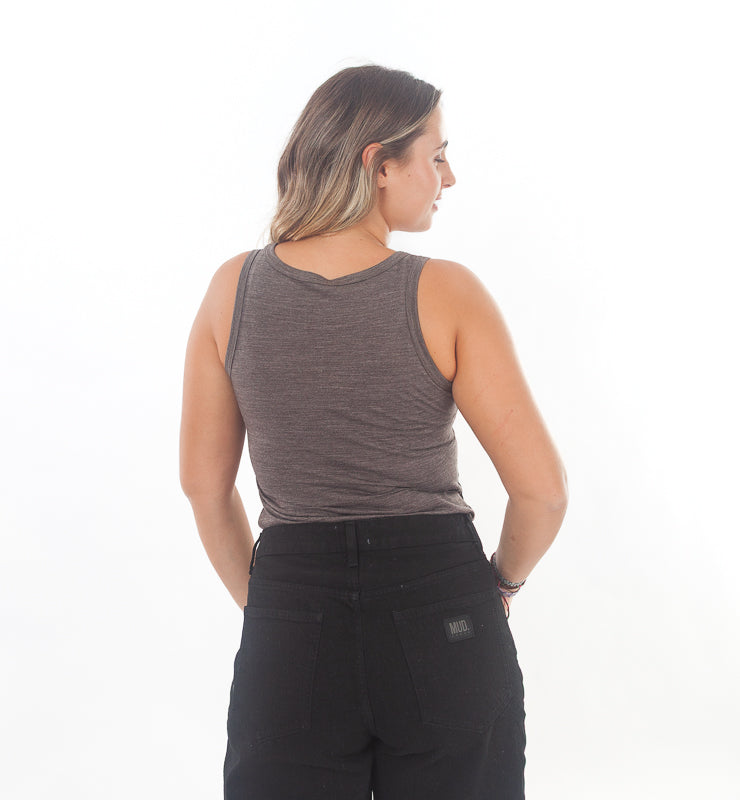 Canotta Donna in Lana Merino Bio e Seta di Gelso