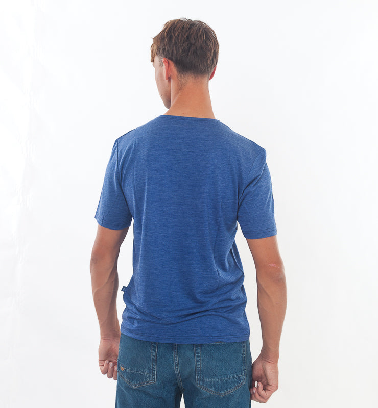 T-shirt Uomo in Lana Merino Bio e Seta di Gelso