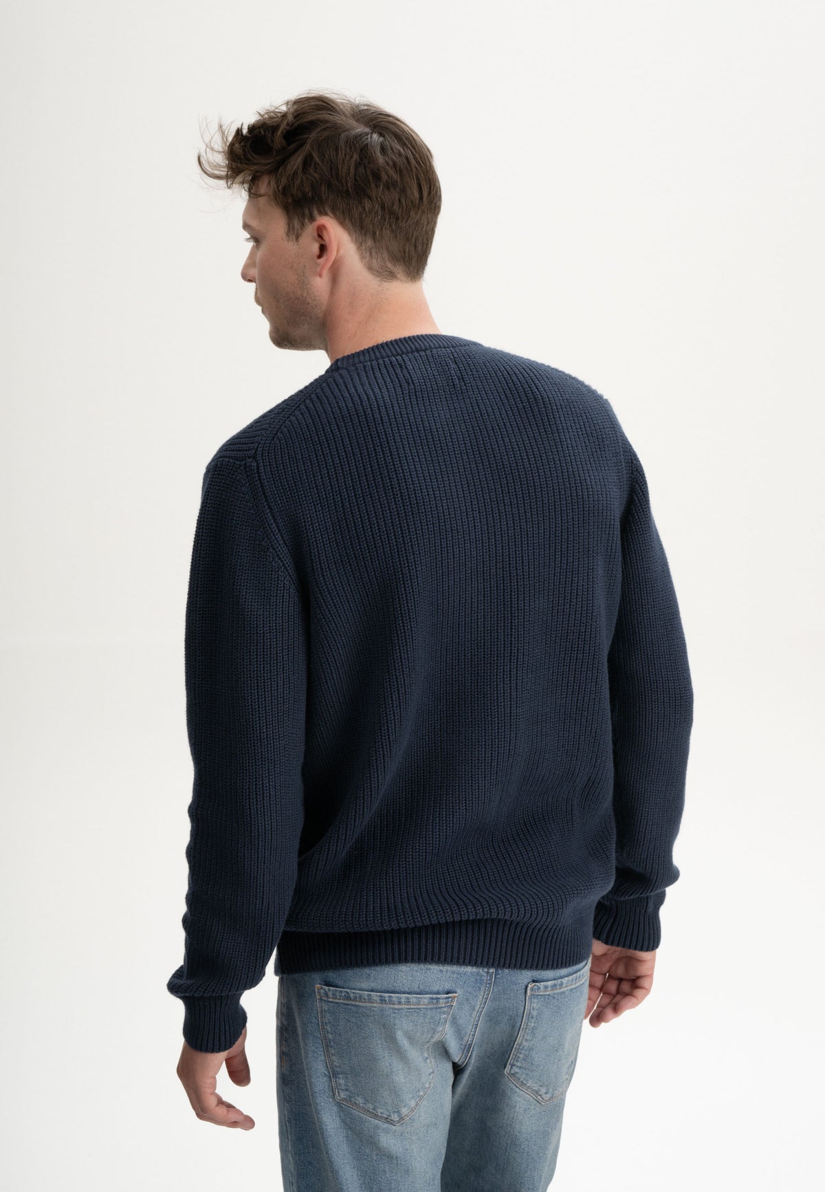 GOTS Organic Cotton Men's Sweater – Mock Neck and Zip