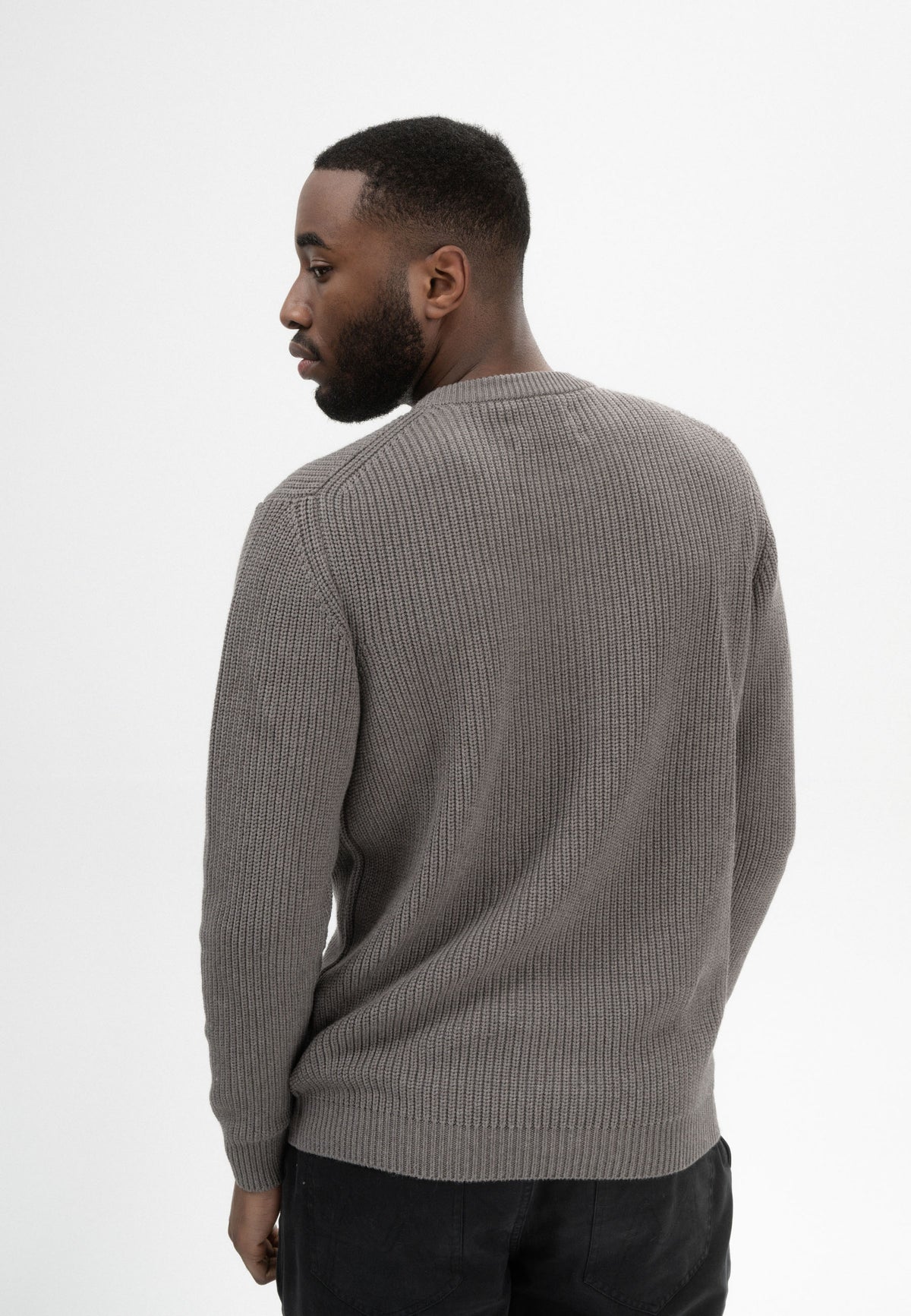GOTS Organic Cotton Men's Sweater – Mock Neck and Zip