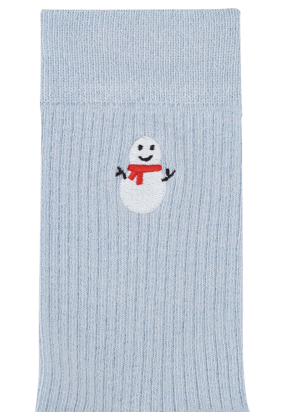 GOTS organic cotton mid-calf embroidered socks