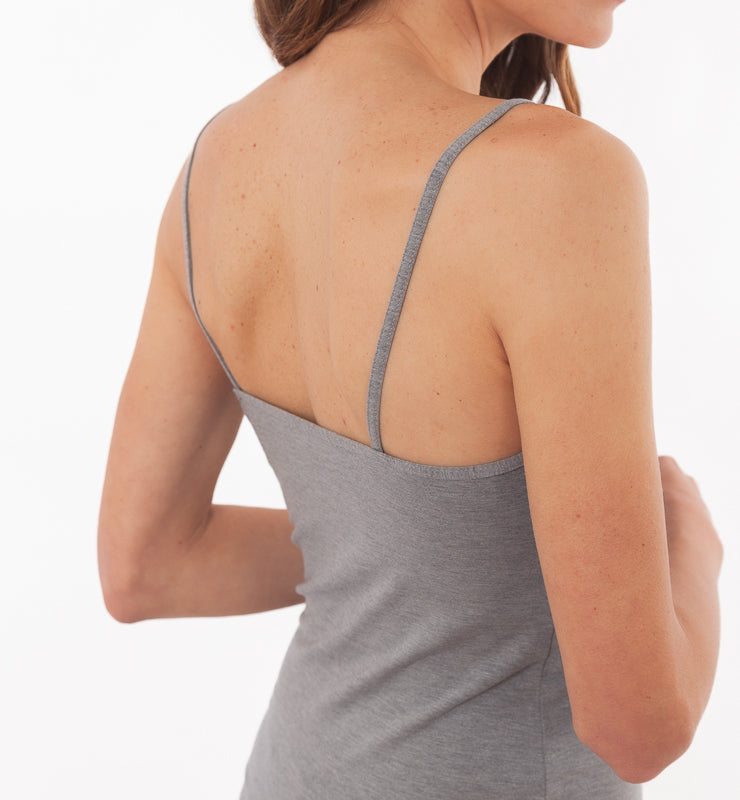 Canotta scollo V a spallina fina in TENCEL™ - CASAGIN
