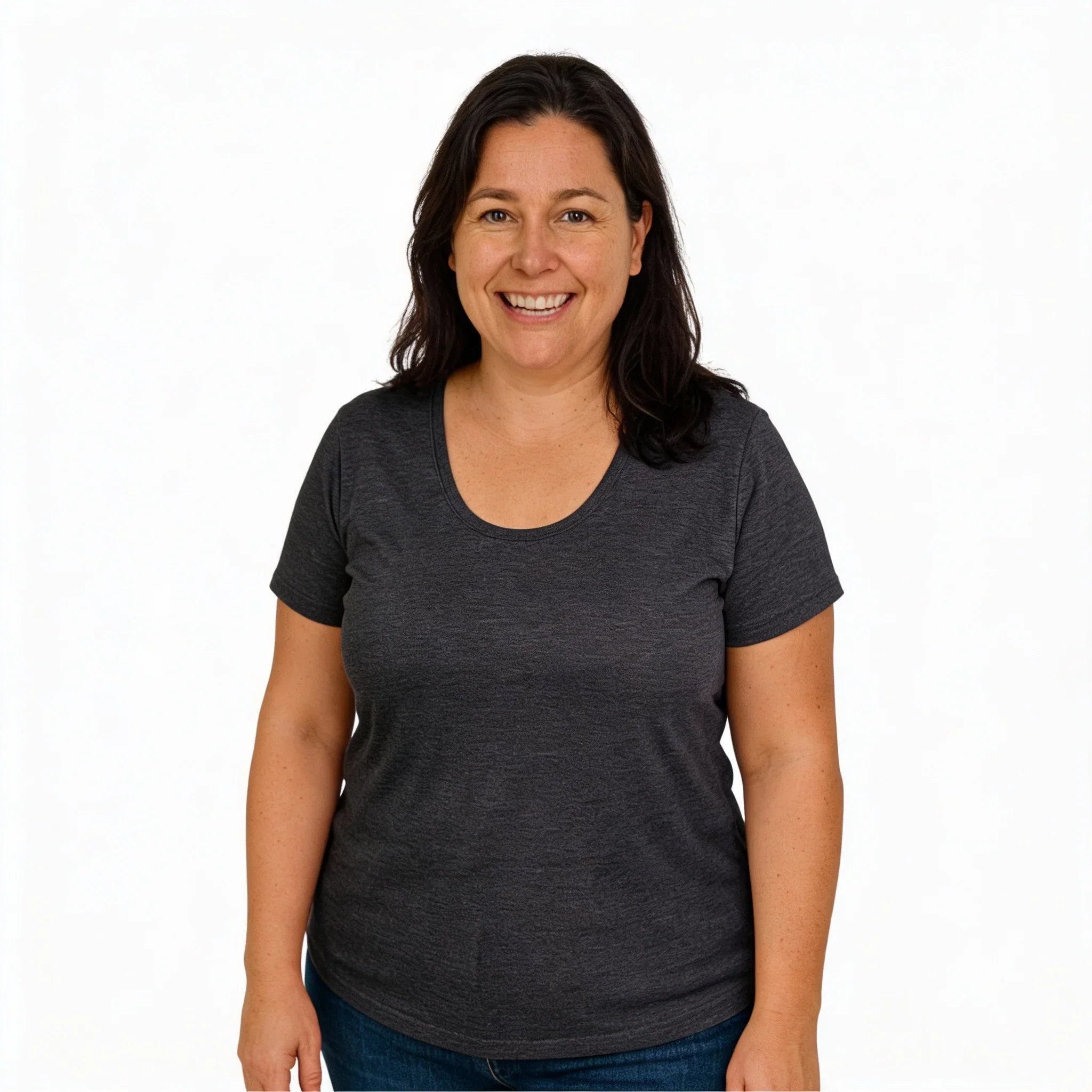 T-shirt Donna in Lana Merino Bio e Seta di Gelso